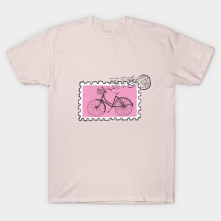 London Stamp with Bicycle T-Shirt